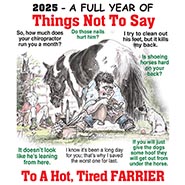 Things Not To Say To A Farrier Magnetic Business Card Calendar *HALF PRICE WHILE SUPPLIES LAST*