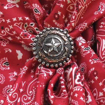 Round Star with Copper Scarf, Bandanna, Wild Rag Slide