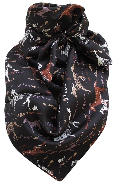 Desert Horses Wild Rag 100% Silk Scarf Cowboy Bandana