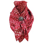 Red Vintage Bandana Wild Rag 100% Silk Scarf