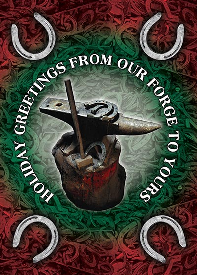 Anvil Stump Holiday Greetings from our Forge to Yours - Package of 10 Cards