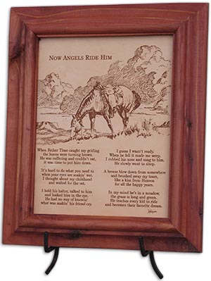 Now Angels Ride Him (Her) Framed Verse