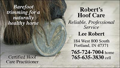 Custom Business cards - Hind Hoof Barefoot design