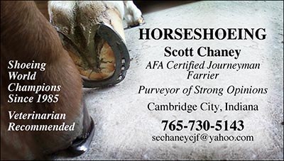 Custom Business Cards- Shod Hooves design