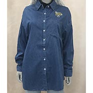 Longsleeve Barn Girl Blue Gabardine Denim HALF PRICE *ONLY ONE AVAILABLE size Medium*