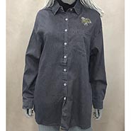 Longsleeve Barn Girl Grey Gabardine Denim HALF PRICE *ONLY ONE AVAILABLE size Large*