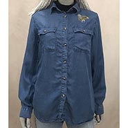 Barn Girl Longsleeve Gabardine Denim Two Pocket *HALF PRICE* Only ONE AVAILABLE size Medium