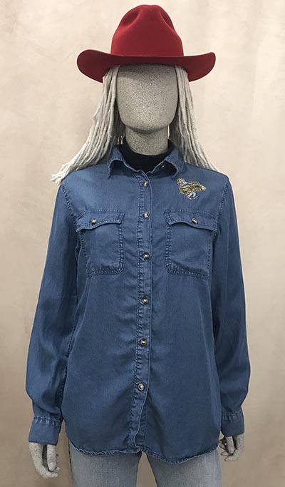 Barn Girl Longsleeve Gabardine Denim Two Pocket *HALF PRICE* Only ONE AVAILABLE size Medium