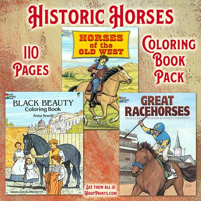 Historic Horses Coloring Book Pack