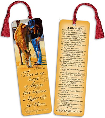 Riders Prayer Bookmark with Red Tassel