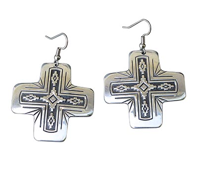 BIG Southwest Cross Earrings