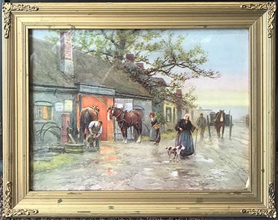 Vintage Framed Blacksmith Shop Scene *ONLY 1 AVAILABLE*