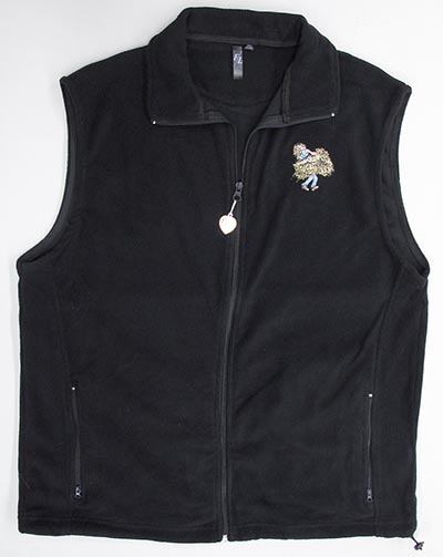 Embroidered Barn Girl Black Fleece Vest *ONLY 1 AVAILABLE - SIZE XL!*