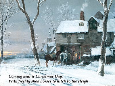 Coming Near is Christmas Day Blacksmith Shop - Package of 10 Cards