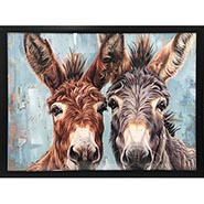 Framed Canvas Donkey Pair Print *ONLY ONE AVAILABLE*