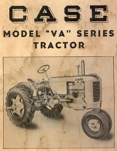 Case VA Series VAC Tractor Operator's Manual and Decal Set  *ONLY 1 AVAILABLE*