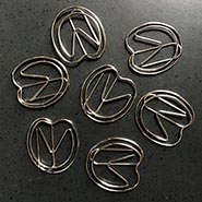 Set of 20 Silver Hoof Shaped Paper Clips