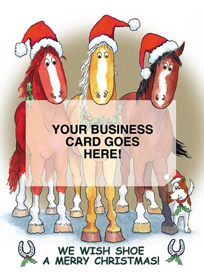 We wish SHOE A Merry Christmas Pkg of 10 Die cut Greeting Cards *HALF PRICE*