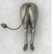 Unique Donkey Butt Pin with Chain Tail  *ONLY 1 AVAILABLE*