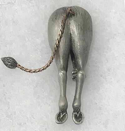 Unique Donkey Butt Pin with Chain Tail  *ONLY 1 AVAILABLE*