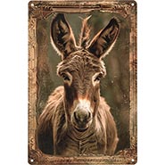 Rectangular Metal Donkey Sign *ONLY ONE AVAILABLE*