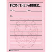 Farrier Forms From The Farrier Pad - Pink