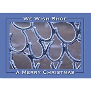 Frosty Horseshoes on Blue *HALF PRICE $4.98*