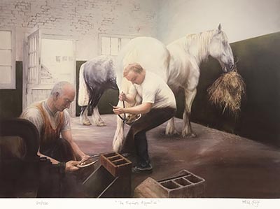 Signed & Numbered The Farrier's Apprentice Print by Mike Burr ONLY ONE AVAILABLE