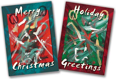 Holiday Cards Painted by a Horse - Pkg of 10 Cards FOR BUSINESS *HALF PRICE* $4.98