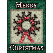 Horseshoe Wreath Card - Pkg of 10 Cards *HALF PRICE* $4.98