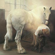 Hot Shoeing Signed Farrier Print by Mike Burr *LIMITED QUANTITY AVAILABLE*