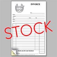 Stock Two-Part Carbonless Farrier Invoice Pad - Shoe & Anvil Design