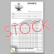 Stock Two-Part Carbonless Farrier Invoice Pad - Tools of the Trade design