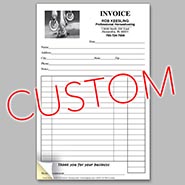 CUSTOM Two-Part Carbonless Farrier Invoice Pads - Shod Hooves design