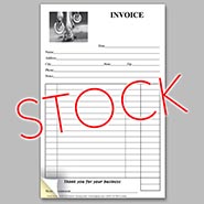 Stock Two-Part Carbonless Farrier Invoice Pad - Shod Hooves Design