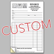 CUSTOM Two-Part Carbonless Invoice Pads - 3 Feet Design