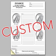 CUSTOM Two-Part Carbonless Farrier Invoice - Hoof Bottom Images for detailed notes