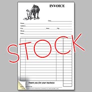 Stock Two-Part Carbonless Invoice Pad - Engraved Farrier design