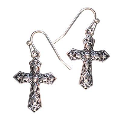 Ornate Cross Earrings