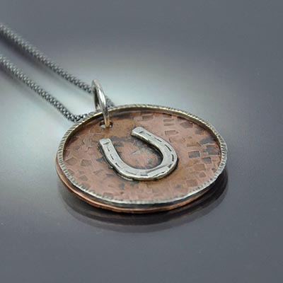 Copper and Sterling Silver Horseshoe Necklace *DISCONTINUED 5 LEFT!*