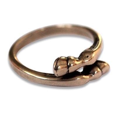 Solid Bronze Horse Hoof Ring