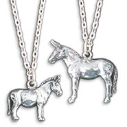 Sterling Silver Donkey & Mule Necklaces