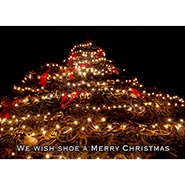 We Wish Shoe A Merry Christmas Horseshoe Pile Christmas Tree - Package of 10 Cards