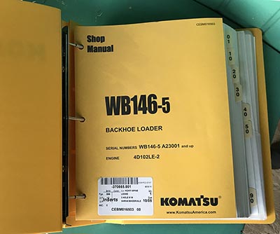 Komatsu WB146-5 Backhoe Loader Shop Manual  *ONLY 1 AVAILABLE*