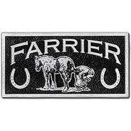 Farriers License Plate Heavy Solid Aluminum USA made