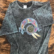 Vintage Deep Teal Mineral Wash Lizard T-shirt *ONLY 1 AVAILABLE SIZE LARGE*