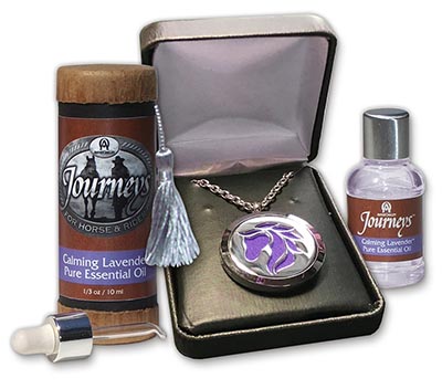 Horse Head Aromatherapy Locket Necklace and Lavender Essential Oil Set *SAVE $20*