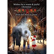 Wishes for a Warm and Joyful Christmas From Our Barn to Yours - Package of 10 Cards