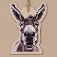 Clear Acrylic Donkey Ornament *NEW!*