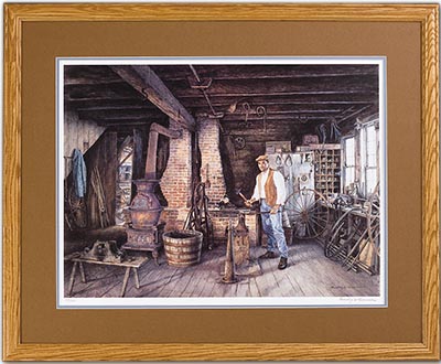 American Made Signed Limited Edition Print by Bradley Shoemaker, Matted and Framed